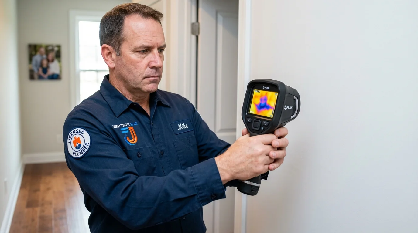 Thermal imaging leak detection by Johns Plumbing LLC in Cromwell